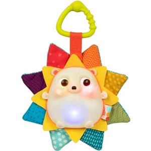 B. toys RainGlow Buddy, Giocattolo Musicale Luminoso sensoriale | Musica rilassante, luci scintillanti, tessuto morbido e anello regolabile per passeggino o palestrina, per neonati