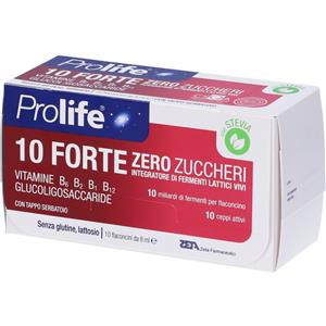 ZETA FARMACEUTICI SpA Prolife 10 Miliardi Zero Zuccheri 10 Flaconcini Fermenti Lattici Vivi + Vitamine del Gruppo B