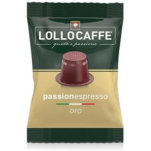 Lollo Caffè Capsule Compatibili Nespresso Miscela Oro - Espresso Morbido e Cremoso - Disponibili in diverse quantità
