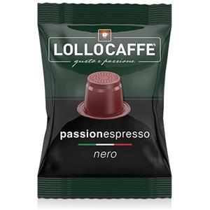 Lollo Caffè Capsule Compatibili Nespresso - Miscela Nera, Gusto Deciso e Corposo, Confezione da 100 Capsule