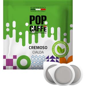 Pop Caffè Cialde ESE 44mm Miscela Cremoso - 150 Cialde con Sapore Forte e Retrogusto di Cioccolato