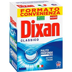 Dixan 3x Dixan Classico Pulito Profondo Plus Active Fresh Detersivo in Polvere Smacchiante per Lavatrice Formato 5,82kg - 291 Lavaggi