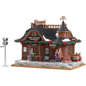 Lemax Christmas Village 75256 - Stazione di giunzione orientale, funzionamento a batteria, LED