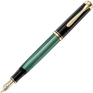 Pelikan Penna Stilografica, Verde - Nero, Pennino B