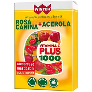 WINTER VITAMINA C PLUS 1000 ROSA CANINA + ACEROLA 30 COMPRESSE MASTICABILI