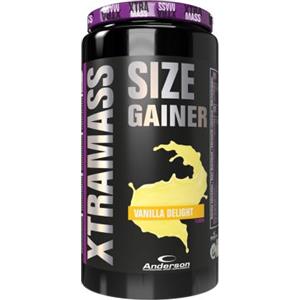 ANDERSON XTRA MASS SIZE GAINER in Barattolo da 1100 g gusto DELIZIA DI VANIGLIA - Innovativo Gainer sportivo di assoluta qualità