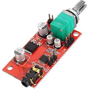 Fasizi MAX4410 - Scheda amplificatore per cuffie, a stato solido, compatibile con tutti i dispositivi, 0,08 W, jack da 3,5 mm, alimentazione a batteria, colore: Rosso