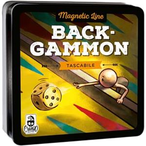 Cranio Creations - Magnetic Line, Backgammon | Un Grande Classico In Versione Tascabile - 2 Giocatori - 10 Min - Gioco per Famiglie - Età 5+ - Edizione in Lingua Italiana