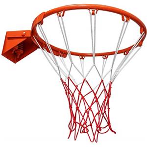 Aoneky Canestro da Basket da Muro Φ45 cm, con Rete in Nylon e 2 Molle a Compressione, Anello in Acciaio Massiccio da 18mm, Tabellone per Allenamento di Basket Interno e Esterno