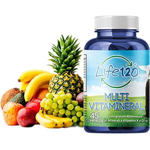 Life 120 - Multivitaminico 45 compresse con Minerali e Vitamine, Adatto a Uomini e Donne