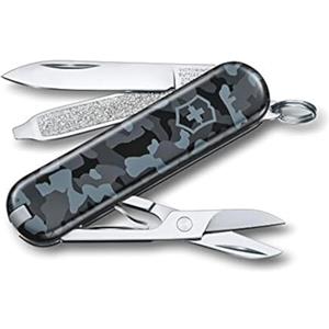 Victorinox, Classic, Coltellino Svizzero, Originale, Multiuso, Campeggio, 7 Funzioni, Lama, piccola, Lima per unghie