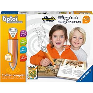 Ravensburger Tiptoi Cofanetto Completo con Lettore Interattivo e Libro Egitto - Gioco Educativo Elettronico per Bambini di 7 Anni, Versione Francese