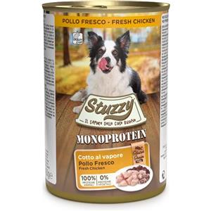 Stuzzy Monoprotein Pollo Fresco 400g - Cibo Umido Digeribile e Gustoso per Cani