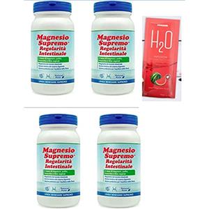 Generico Magnesio Regolarità Intestinale 150 gr (pack 4 pezzi) + H2O Prozis Omaggio - magnesio per aiuto digestione