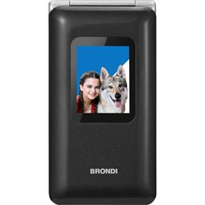 BRONDI - AMICO PREZIOSO cellulare EasyPhone, Dual SIM, display TFT 3 pollici, Bluetooth 2.1, tasti grandi - Nero
