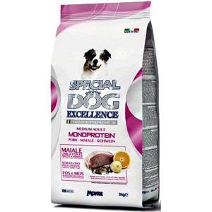 Monge Special Dog Excellence Monoprotein Adult Medium con Maiale e Patate - Sacco da 3 Kg