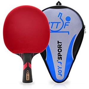 JOYJ Racchetta da Ping Pong Professionale con Custodia, Racchetta TT Con Gomma Approvata ITTF, Perfetta per Livello Intermedio E Avanzato, per Principianti e Intermedi
