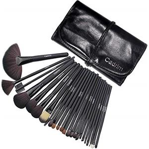Cadrim Set Pennelli Make Up Cadrim 24PCS Viso e Occhi Set di Pennelli Trucco Professionali Pennelli Fondotinta Cipria Fard Ombretto Labbra Eyeliner Fondazione Pennelli Trucchi Liquidi Creme Polveri con Borsa