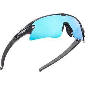 SCVCN Polarizzata Occhiali da Sportivi Ciclismo con 3 Lenti Intercambiabil Uomini Donne Corsa Pallavolo Tennis Guida Pesca Softball Alpinismo Golf Escursionismo Ad Alto Contrasto HD 27