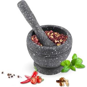 HERCHR Salsa Schiaccia Aglio Smerigliatrice, Smerigliatrice Di Plastica Manuale, Mortaio E Pestello Robusto E Versatile, Smerigliatrice Manuale per Aglio, Spezie, Noci, Zenzero