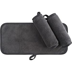 KinHwa Panno struccante Viso Microfibra Morbido Pulizia Viso per l'uso Quotidiano 15cm x 30cm 3 Pezzi, Colore Grigio
