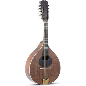 GEWA Mandolino Pro Arte Antique - Mandolino piatto - Forma portoghese - Tavola armonica in abete massello - Fondo/fasce in acero massello - Finitura antica opaca - Made in Europe