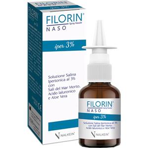 Nalkein Filorin Spray Nasale 50 ml - Dispositivo Medico Fluidificante e Idratante con Acido Ialuronico