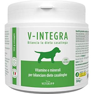 V-INTEGRA Cane Cucciolo 500g - Integratore Completo Ricco di Vitamine e Minerali per Dieta Casalinga e BARF