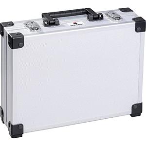TOOLCRAFT Cassetta degli attrezzi vuota | serrature bloccabili | Porta attrezzi, angoli rinforzati | dimensioni interne 245 x 90 x 330 mm | argento