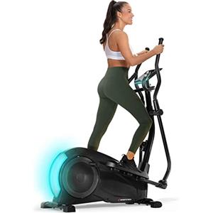 Sportstech CX700 Ellittica da Casa Trainer, Professionale Bike per la Palestra di Casa, Intelligente Cyclette Ellittica con Freno Magnetico e Sistema LED, 12 Programmi + Modalità HRC e Watt