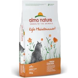 Almo Nature Life Maintenance, Crocchette per Gatti Adulti con Pollo Fresco - Sacco da 12 kg
