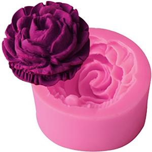 UU19EE 3d stampo in silicone rosa fiore in silicone a forma di fondente regalo Decorare cioccolato Cookie Sapone Polymer Clay resina teglie