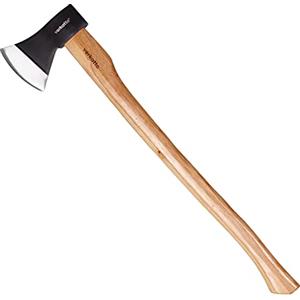 Mivos Ascia Lunga 1600 g per Taglio di Legno - Lunghezza 93 cm - Spaccalegna con Testa in Acciaio e Manico in Legno di Hickory - Granda Accetta da Spacco Universale per Giardino e Foresta