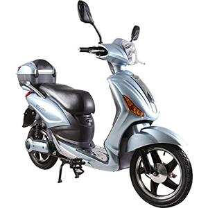 Tecnobike Shop Bici Elettrica a Pedalata Assistita Biciclette Elettroniche Alimentate Z-Tech ZT-09-C 48V 20Ah Batteria al Piombo Estraibile (Silver/Azzurro Met)