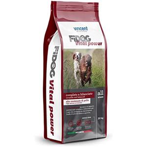 La zappa Crocchette Vincent per cani da caccia Fidog Vital Power 20 kg a base di carne, verdure e cereali