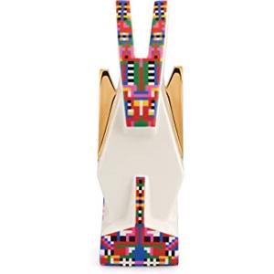 Alessi Donkey ESA05 5 Statuina Asinello per Presepe in Porcellana con Decalcomanie Applicate a Mano e Dettagli in Oro 24 Carati, Multicolore
