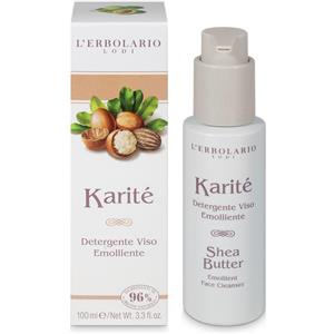L'Erbolario Karité Detergente Viso Emolliente 100 ml - Per Pelli Secche e Sensibili, con Burro di Karité e Olio di Cocco