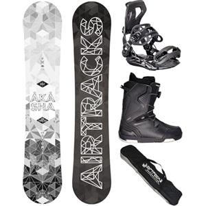 Airtracks Snowboard Set Tavola Akasha Wide Hybrid Rocker Uomo 162 - Attacchi Master - Scarponi Strong ATOP 42 - SB Bag