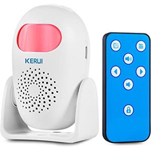 KERUI Allarme casa Senza Fili, Sensore di Movimento con Allarme e Suono, Rilevatore di Allarme Campanello Portatile a Infrarossi con Sistemi di Allarme Antifurto Domestico Senza Fili per Porta/casa