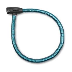 Urban Prime Armoured Cable lock - lucchetto antifurto per bici, moto, scooter, lucchetto con chiave, spessore 22mm, Colore ottanio