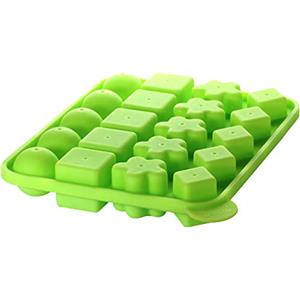 Yoko Design 1208 - Stampo per Cake Pop, con più Forme, Silicone platinico, Dimensioni 22,5 x 18,5 x 3,7 cm, Colore: Verde