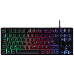 Acer Nitro Tastiera TKL, Tastiera Gaming USB Retroilluminata con 3 zone, 4 livelli di luminosità, 3 modalità preimpostate, Anti-Ghosting per 19 tasti, Trasportabile, QWERTY Layout Italiano, Nero
