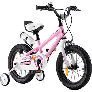 RoyalBaby Bicicletas Infantiles niña niño Freestyle BMX Ruedas auxiliares Bicicleta para niños 12 Pulgadas Rosa