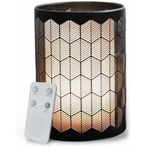 ZEN ARÔME Zen'Aroôme Diffusore di Olio Essenziale Verone - Diffusore Ultrasonico Aromaterapia a Freddo - Diffusore Elettrico Profumo Casa con Telecomando - Illuminazione LED Effetto Candela - Metallo e Vetro