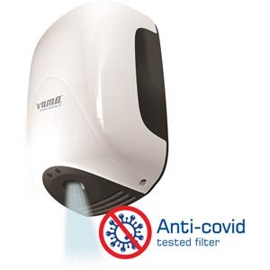 Medial International Asciugamani Automatico Mini Zefiro 900W - Design Compatto in ABS Bianco con Asciugatura Rapida