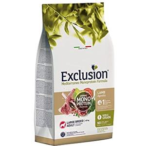 Exclusion Diet EXCLUSION MEDITERRANEO MONOPROTEIN NOBLE GRAIN DOG ADULT LARGE AGNELLO 12 KG.