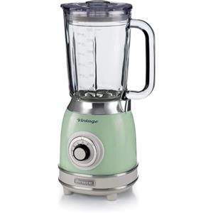 Ariete 583, Frullatore Vintage con tazza in vetro da 1,5 Litri, 4 Lame in Acciaio Inox, 4 Velocità + Pulse,1000 Watt, Verde