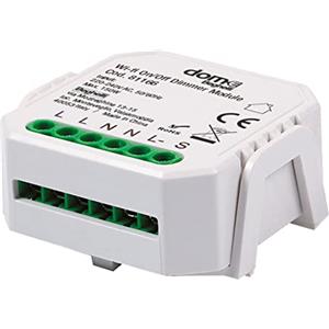 Beghelli - Dom-e Interruttore WiFi, Modulo Attuatore Wireless On-Off, Relé e Dimmer Smart, Controllo Luci da Smartphone, Compatibile con Alexa e Google Assistant, App Dom-E, Gruppo, Bianco