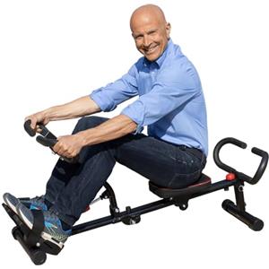 INVOGA GIORGIO MASTROTA Vogatore per casa Pieghevole Con Display e 12 Livelli di resistenza Salvaspazio e silenzioso Attrezzo Palestra Multifunzione Pettorali Glutei Addominali Gambe Braccia Aerobica