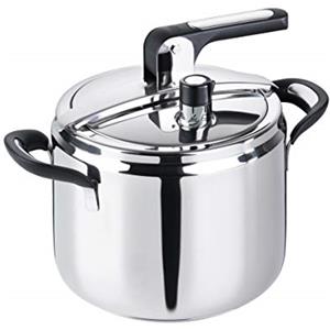 Barazzoni Pentola a pressione Silicon Pro, Acciaio Inox 18/10, Capacità 7,0 lt, ø22cm, Made in Italy.